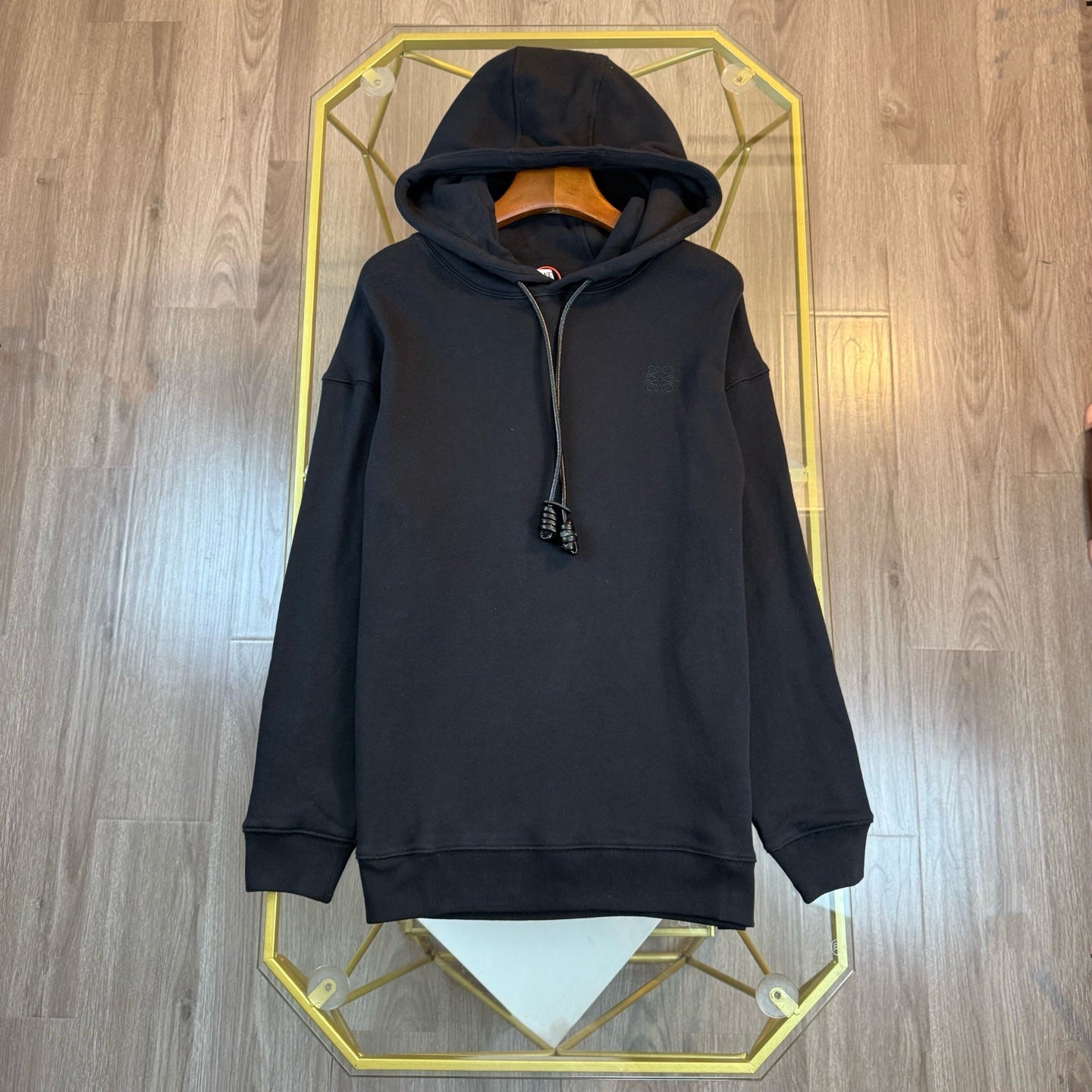 Loewe Anagram Leather Embroidered Hooded Sweatshirt – 25FW