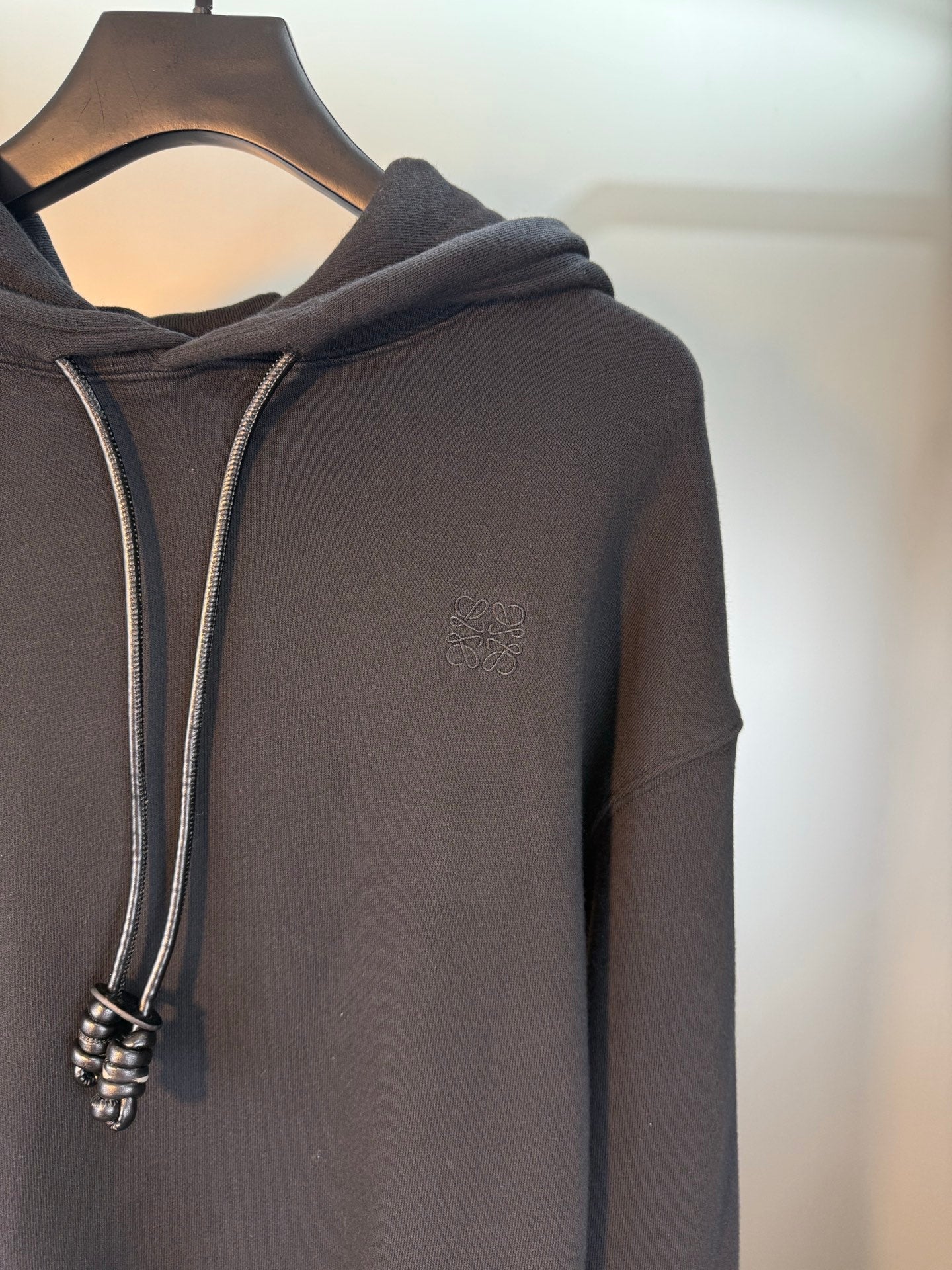 Loewe Anagram Leather Embroidered Hooded Sweatshirt – 25FW