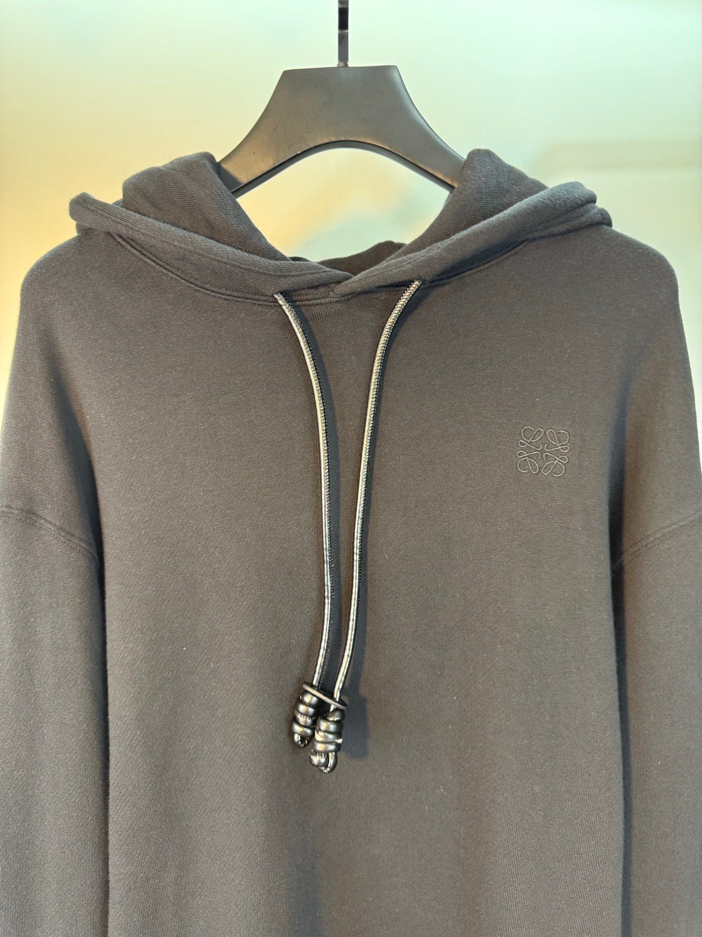 Loewe Anagram Leather Embroidered Hooded Sweatshirt – 25FW