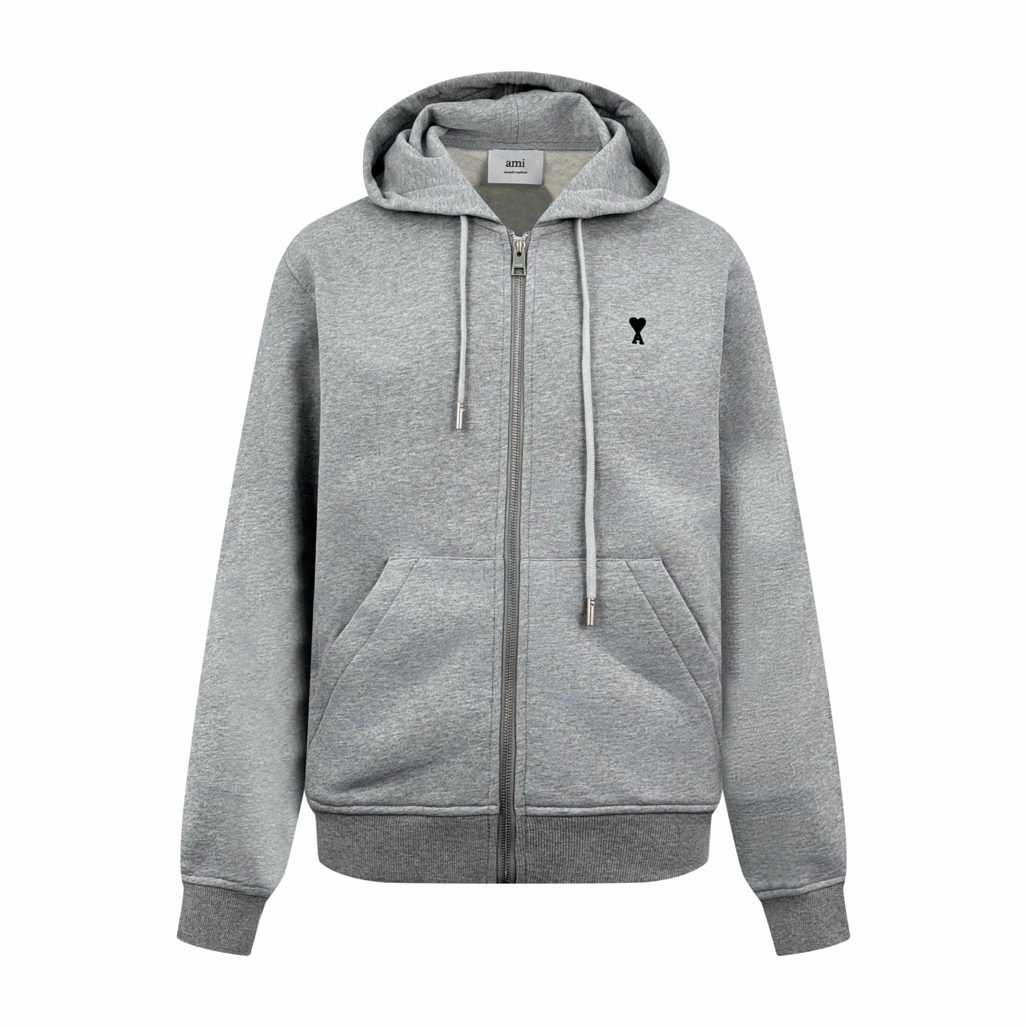 Ami Paris Heart Embroidery Zip Jacket