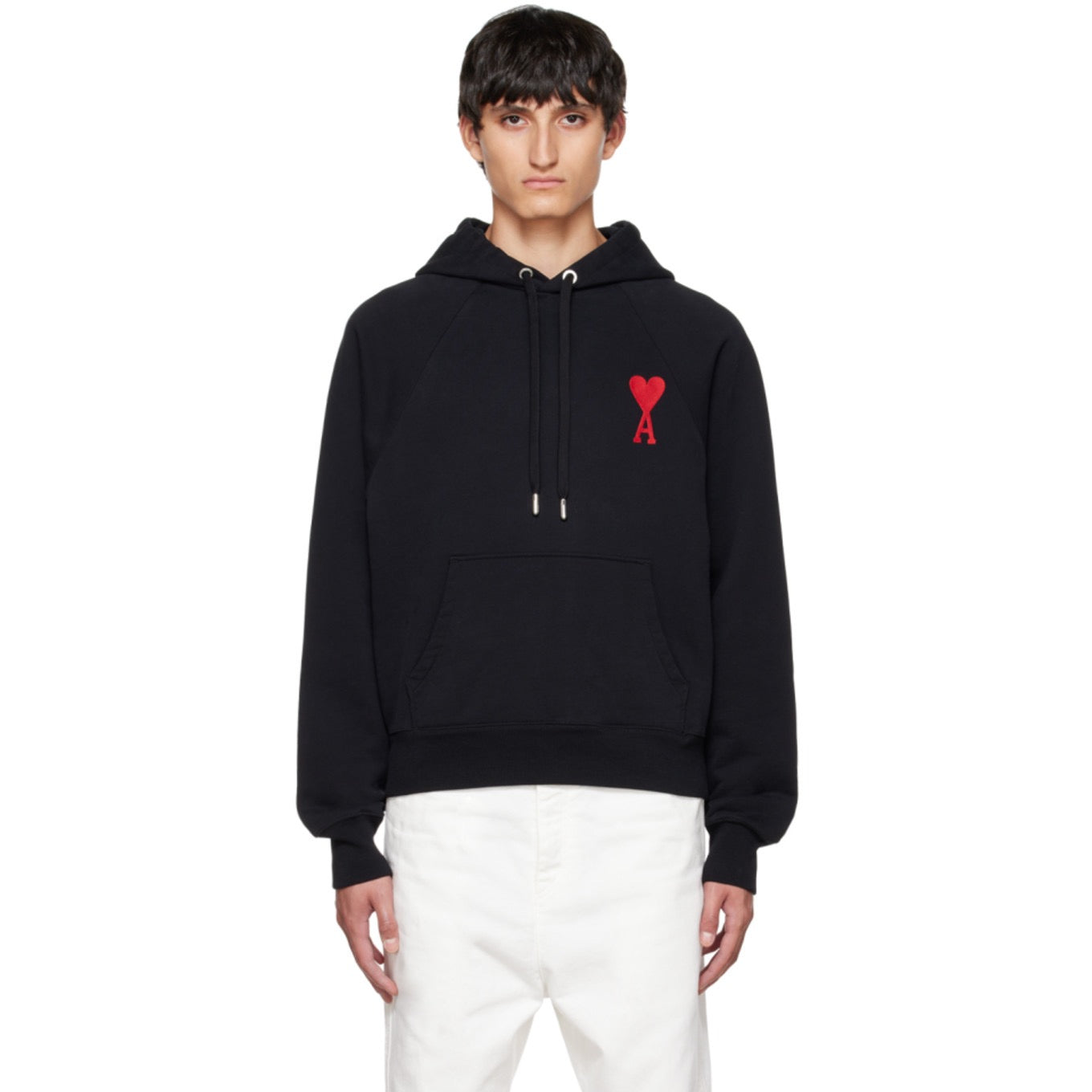 Ami Paris Ami De Coeur Heart Embroidery Hoodie
