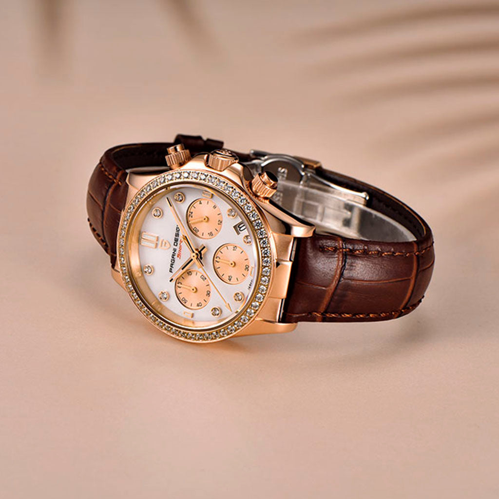 Pagani Design Daisy Gold Brown Women's Watch