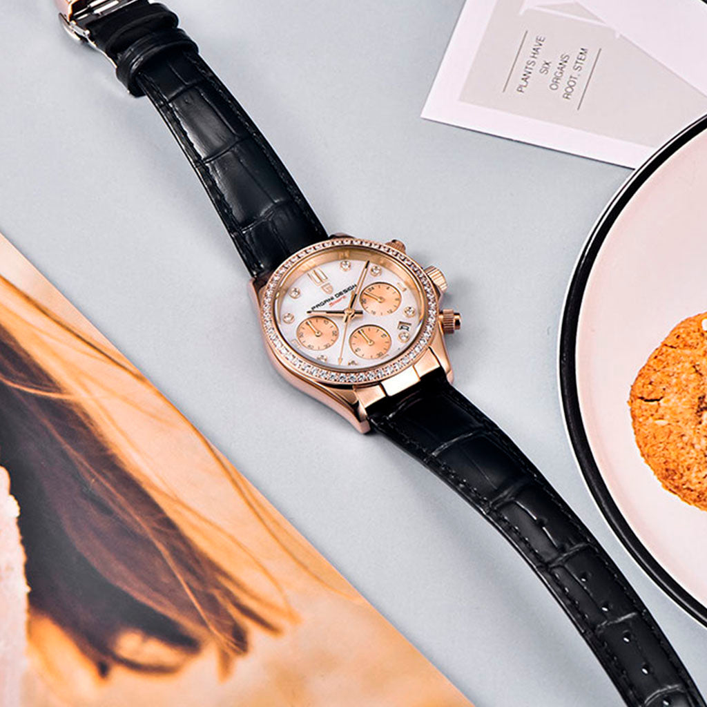 Pagani Design Daisy Gold Black Women's Watch