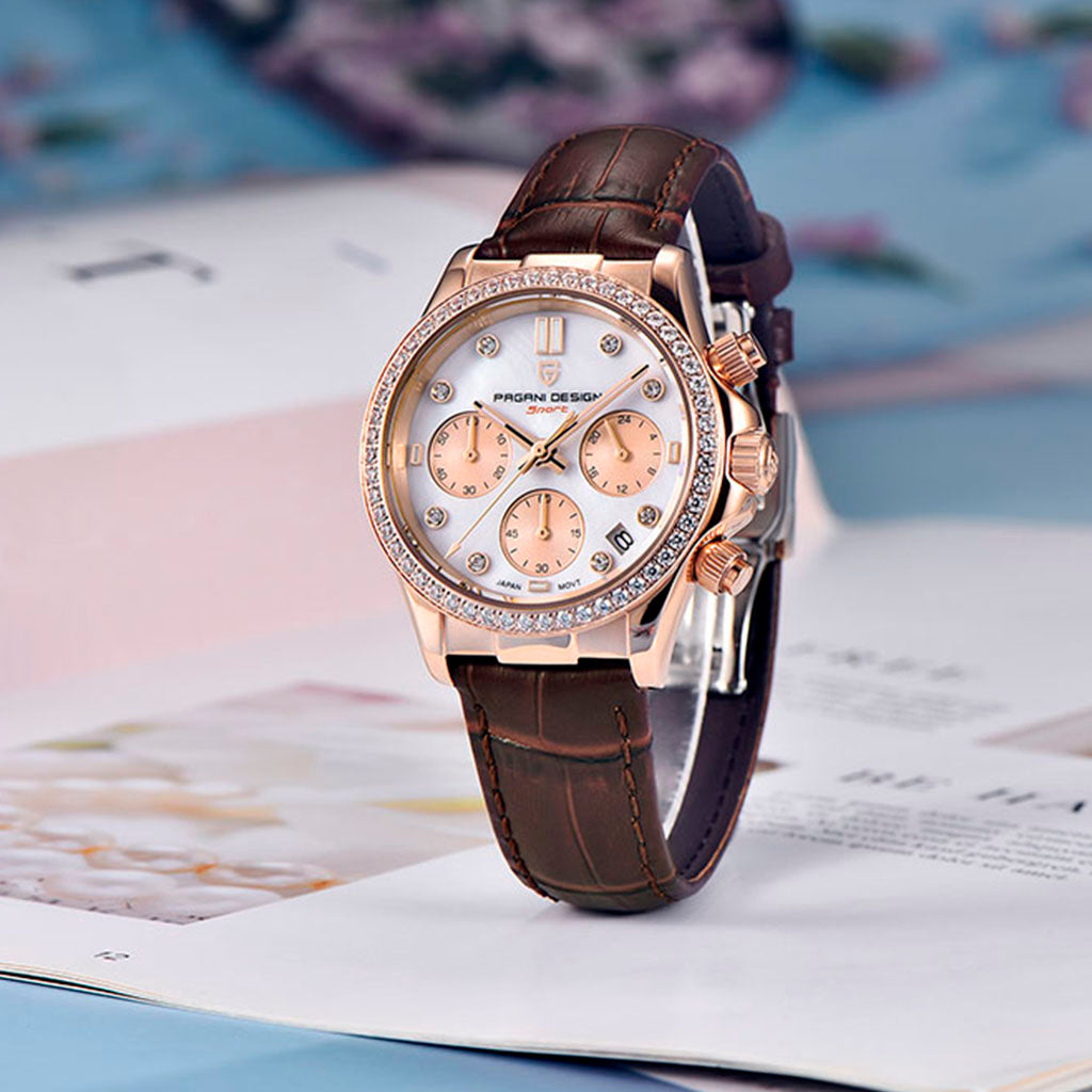 Pagani Design Daisy Gold Brown Women's Watch
